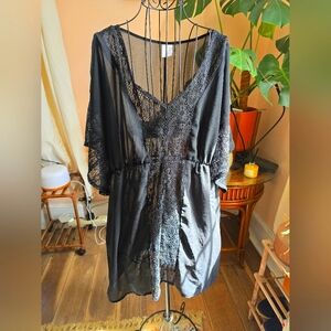 Black Sheer Swim Cover Up